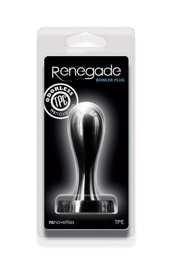 Ns Novelties - Renegade - Bowler Anal Plug - Medium - Black - Stag Shop