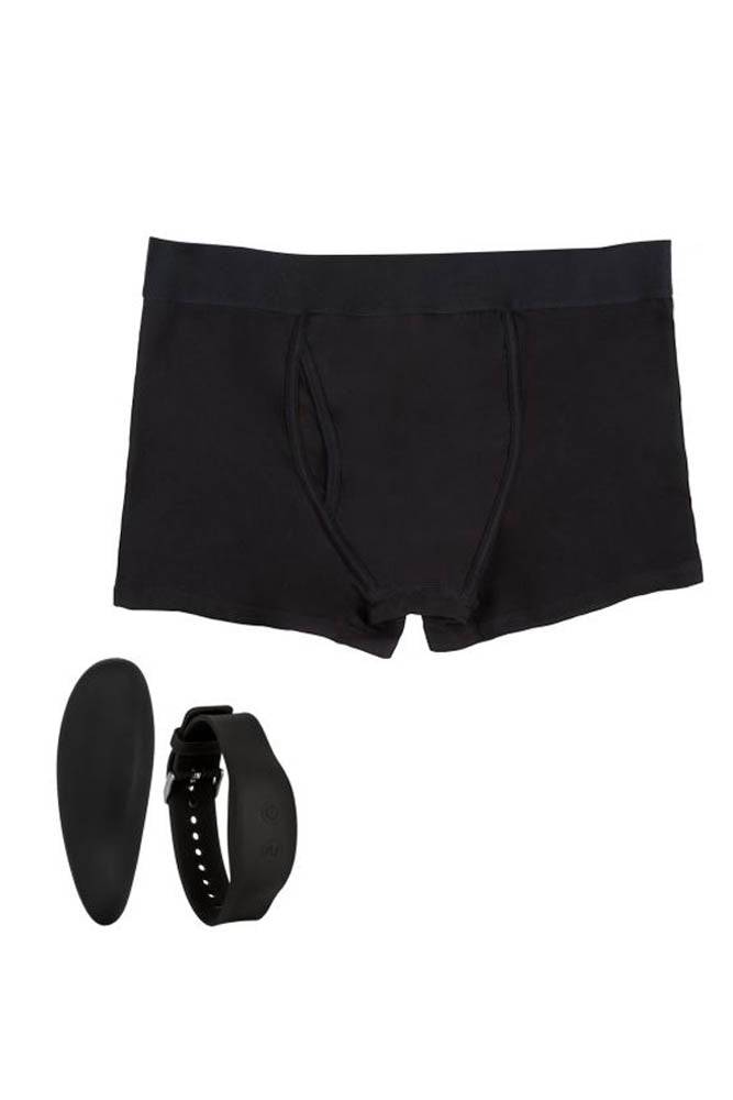 Wearable Male Men's Underwear Shorts Brief with Silicone Anal Butt Plug