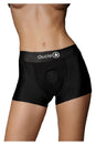 Ouch by Shots Toys - Vibrating Strap-on Boxer - Black - Various Sizes - Stag Shop