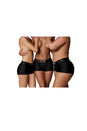 Ouch by Shots Toys - Vibrating Strap-on Boxer - Black - Various Sizes - Stag Shop