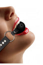 Ouch by Shots Toys - Breathable Ball Gag With Diamond Studded Straps - Black - Stag Shop