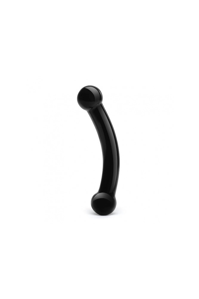Gläs - 5.5" Double Bull Black Glass Dildo - Black - Stag Shop