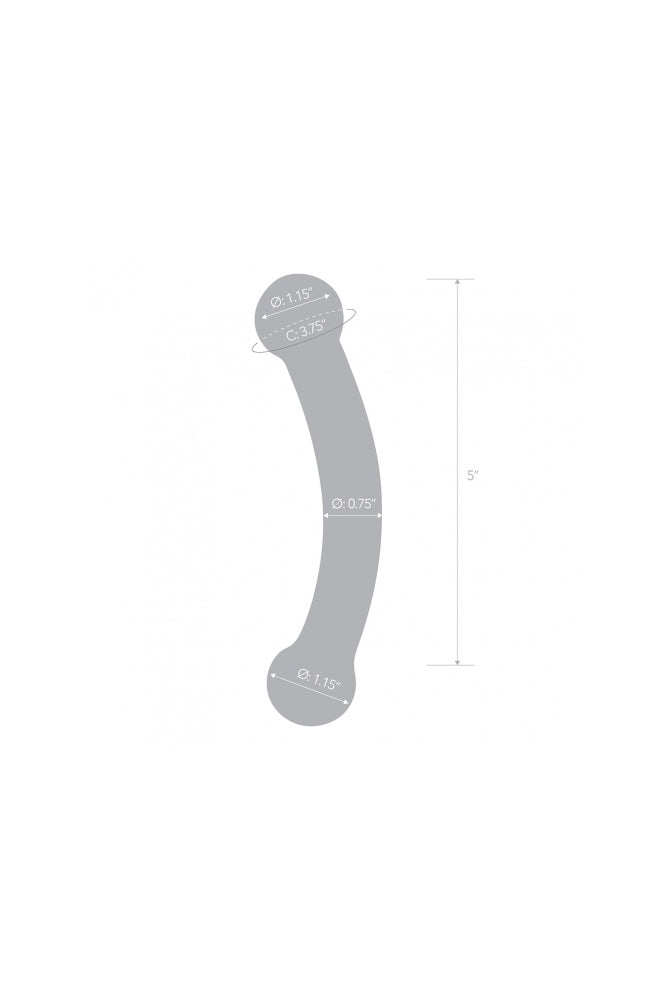 Gläs - 5.5" Double Bull Black Glass Dildo - Black - Stag Shop