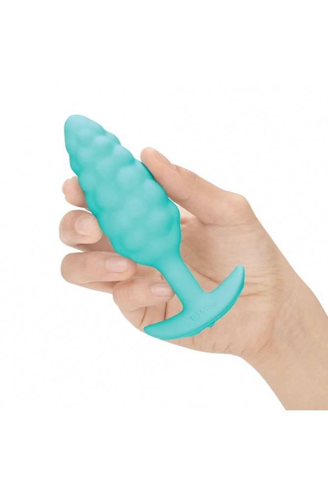 b-Vibe - Bump Textured Vibrating Butt Plug - Mint - Stag Shop
