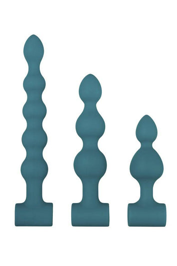 Adam & Eve - Vibrating Bumpy Bead Set - Teal - Stag Shop