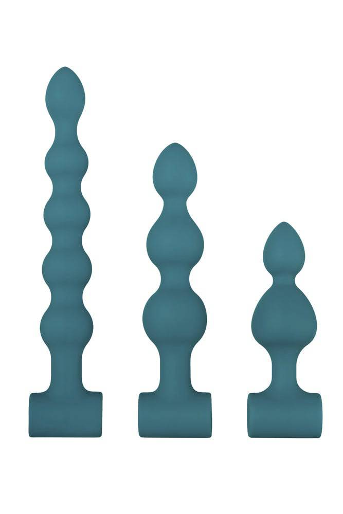 Adam & Eve - Vibrating Bumpy Bead Set - Teal - Stag Shop