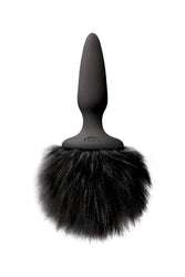 NS Novelties - Bunny Tails - Mini Butt Plug - Black - Fur - Stag Shop