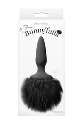 NS Novelties - Bunny Tails - Mini Butt Plug - Black - Fur - Stag Shop