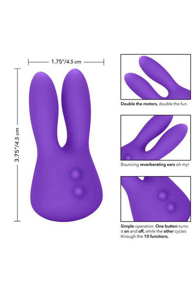 Cal Exotics - Mini Marvels - Silicone Marvelous Bunny Vibrator - Purple - Stag Shop