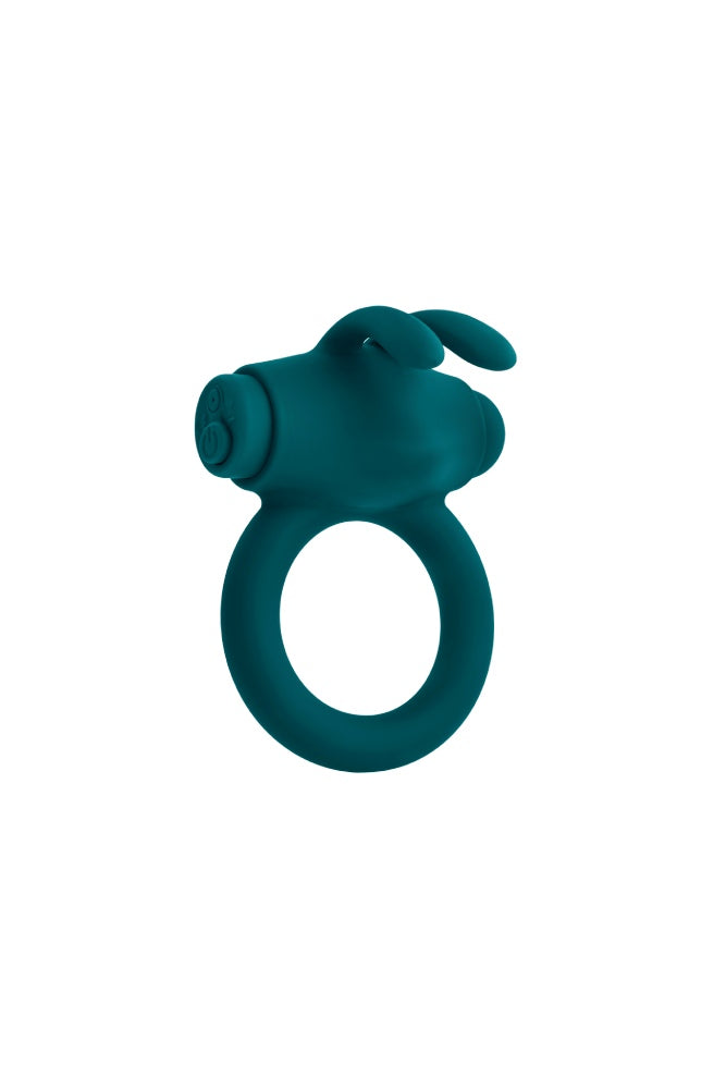 Playboy - Bunny Buzzer Vibrating Cock Ring - Teal - Stag Shop