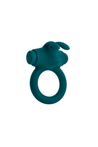 Thumbnail for Playboy - Bunny Buzzer Vibrating Cock Ring - Teal - Stag Shop