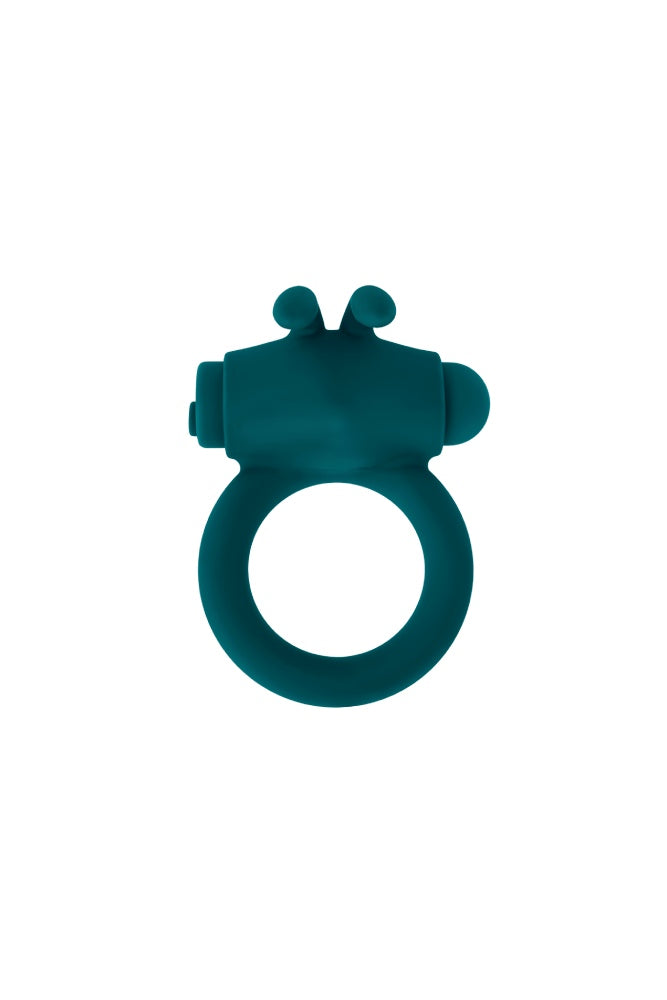 Playboy - Bunny Buzzer Vibrating Cock Ring - Teal - Stag Shop