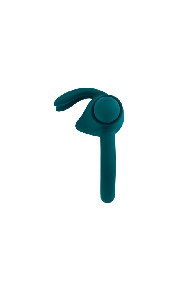 Playboy - Bunny Buzzer Vibrating Cock Ring - Teal - Stag Shop