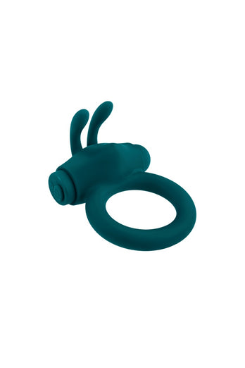 Playboy - Bunny Buzzer Vibrating Cock Ring - Teal - Stag Shop