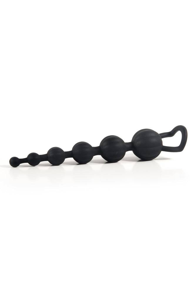 Adam & Eve - Silicone Butt Beads - Black - Stag Shop