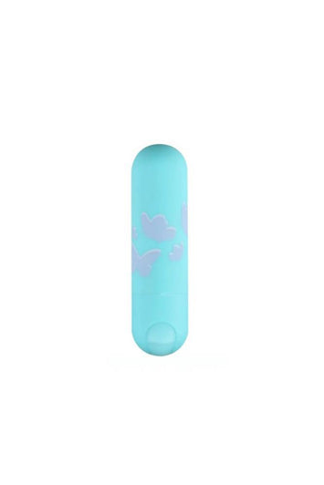 Maia Toys - Julia Rechargeable Butterfly Print Bullet - Teal - Stag Shop