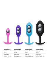 b-Vibe - Snug Plug 1 - Weighted Butt Plug - Black - Stag Shop