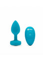 B-Vibe - Remote Control Vibrating Jewel Butt Plug - S/M - Blue - Stag Shop