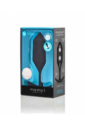B-Vibe - Snug Plug 5 - Weighted Butt Plug - Black - Stag Shop