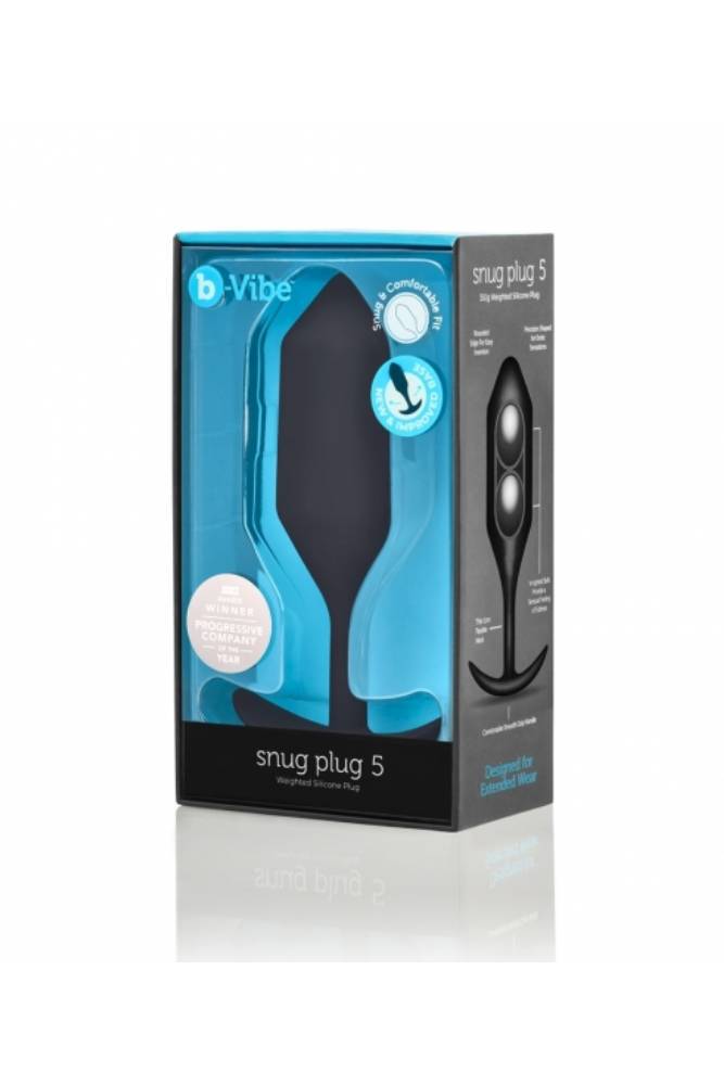 B-Vibe - Snug Plug 5 - Weighted Butt Plug - Black - Stag Shop