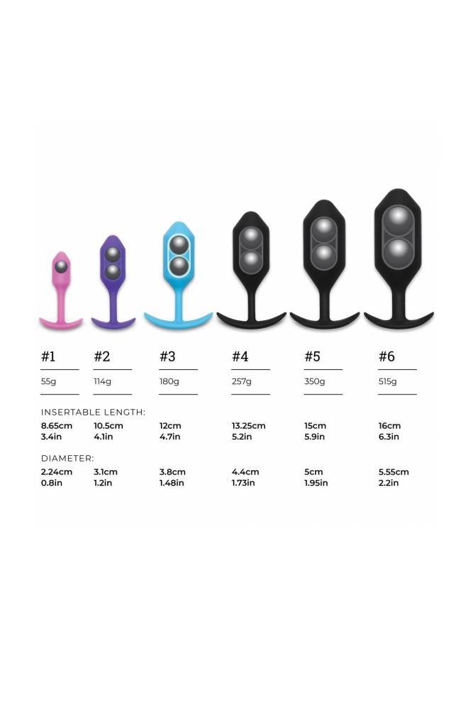 B-Vibe - Snug Plug 5 - Weighted Butt Plug - Black - Stag Shop