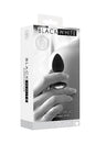 Ouch by Shots Toys - Black & White - Silicone Butt Plug with Removable Jewel - Black - Stag Shop