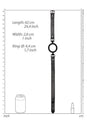 Ouch by Shots Toys - Black & White - Silicone Ring Gag with Adjustable Bonded Leather Straps - Black - Stag Shop
