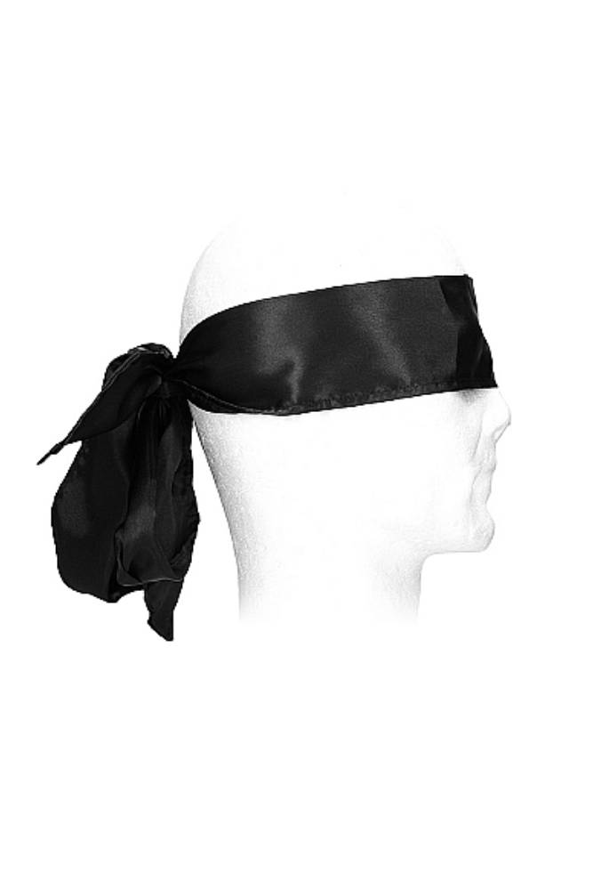 Ouch by Shots Toys - Black & White - Silky Bondage Ribbon - Black - Stag Shop