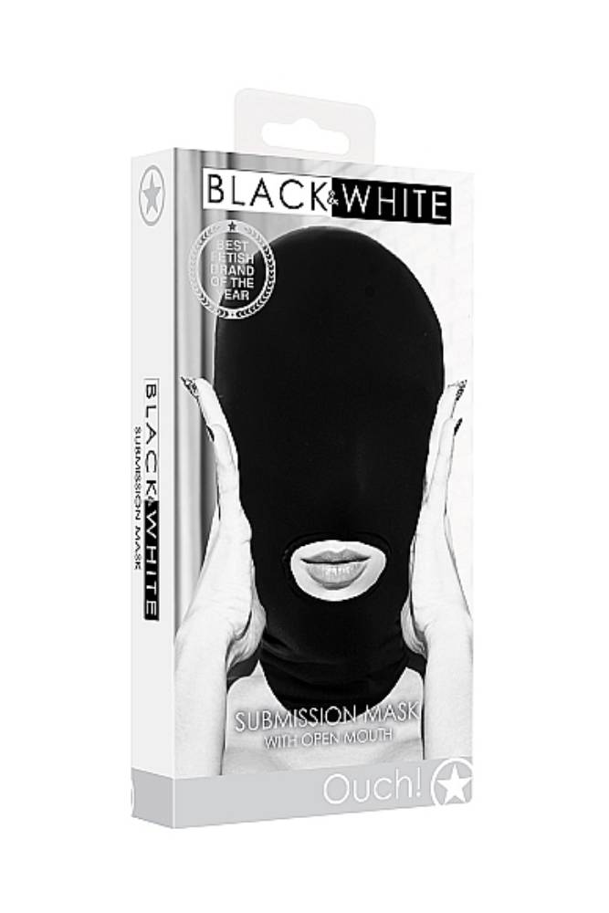 Ouch by Shots Toys - Black & White - Submission Mask - Black - Stag Shop
