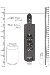 Ouch by Shots Toys - Black & White - Bonded Leather Wrist or Ankle Cuffs - Black - Stag Shop