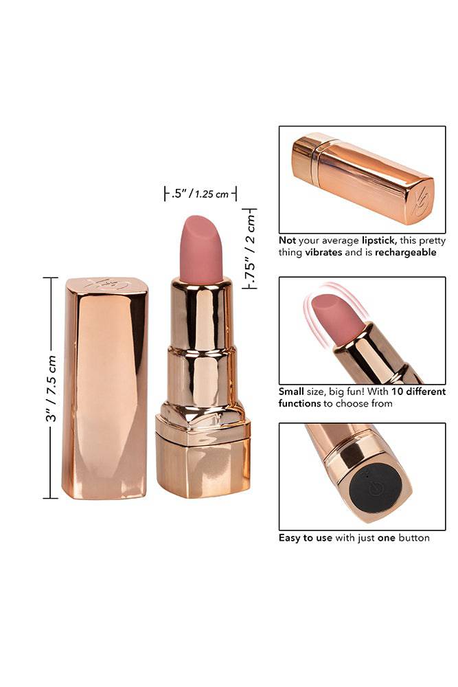 Cal Exotics - Hide & Play Rechargeable Lipstick Vibrator - Nude/Gold - Stag Shop