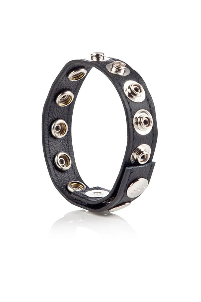 Cal Exotics - Colt - Adjustable 8 Snap Leather Cock/Ball Strap - Stag Shop