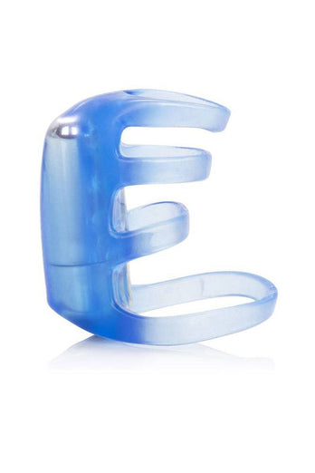 Cal Exotics - Couples Enhancer - Vibrating Pleasure Cock Cage - Blue - Stag Shop