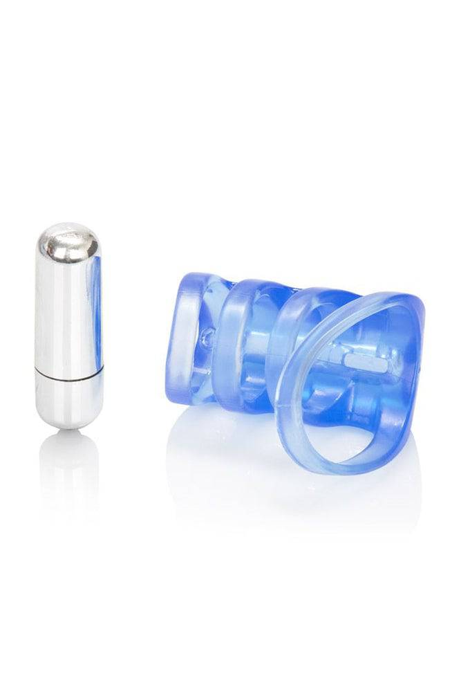 Cal Exotics - Couples Enhancer - Vibrating Pleasure Cock Cage - Blue - Stag Shop