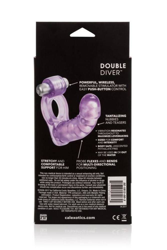Cal Exotics - Couples Enhancer - Double Diver Cock Ring - Purple - Stag Shop