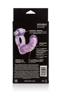 Thumbnail for Cal Exotics - Couples Enhancer - Double Diver Cock Ring - Purple - Stag Shop