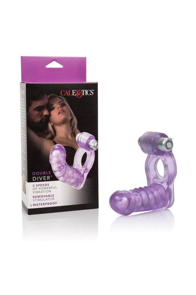 Cal Exotics - Couples Enhancer - Double Diver Cock Ring - Purple - Stag Shop