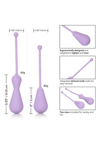 Thumbnail for Cal Exotics - Dr. Laura Berman - Silicone Weighted Kegel Set - Purple - Stag Shop