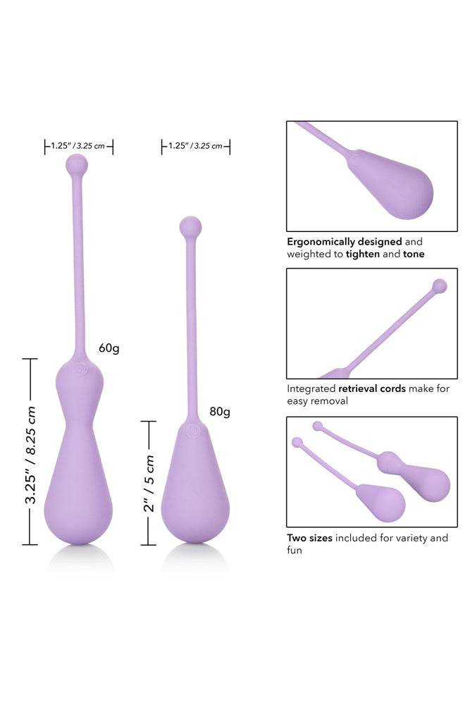 Cal Exotics - Dr. Laura Berman - Silicone Weighted Kegel Set - Purple - Stag Shop