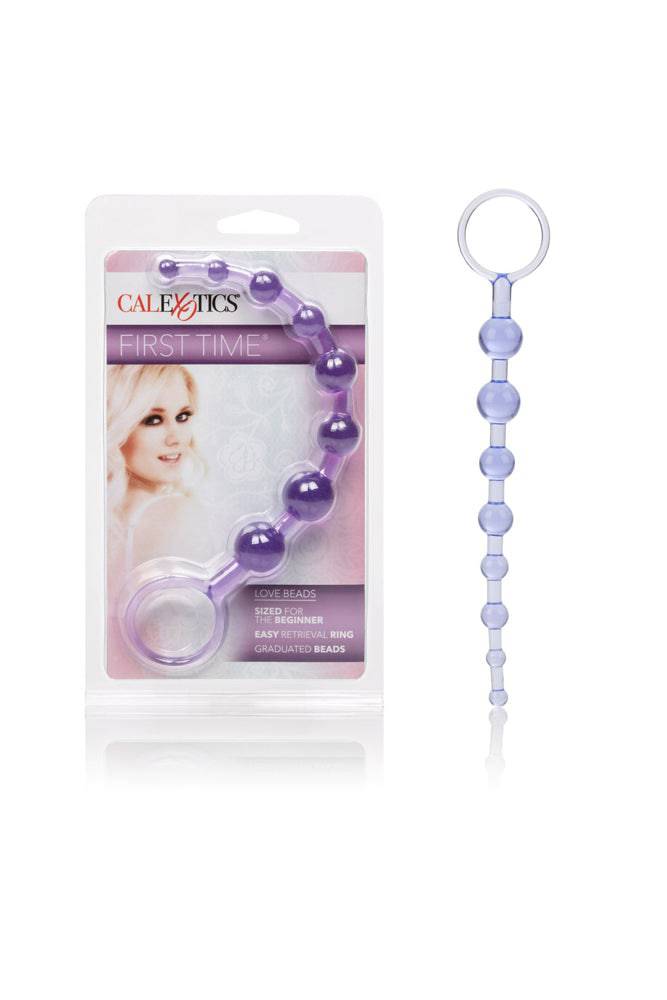 Cal Exotics - First Time - Love Anal Beads - Purple - Stag Shop