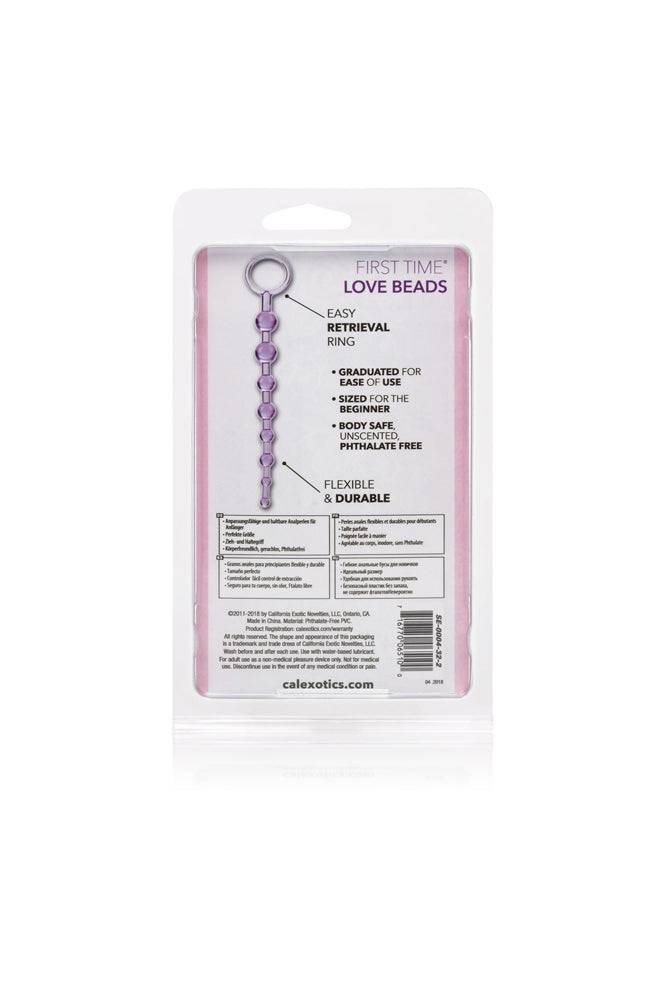Cal Exotics - First Time - Love Anal Beads - Purple - Stag Shop