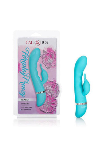 Cal Exotics - Foreplay Frenzy - Teaser Dual Vibrator - Teal - Stag Shop