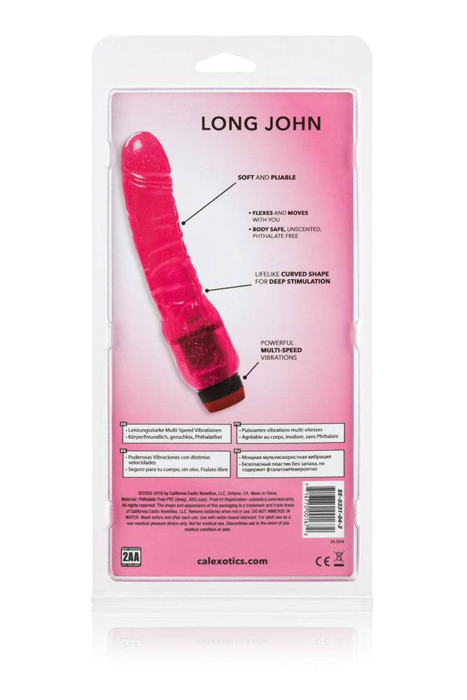 Cal Exotics - Hot Pinks - Long John Vibrating Dong - Stag Shop