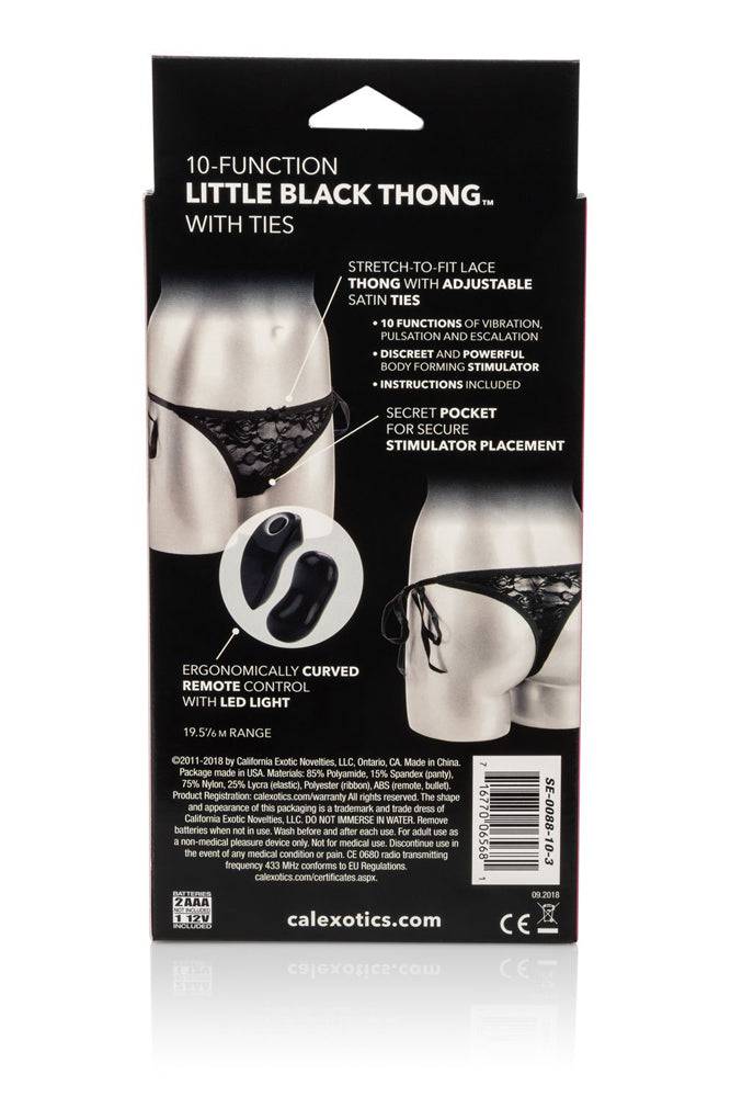 Cal Exotics - Little Black Thong - Remote Control Vibrating Thong - Black - Stag Shop