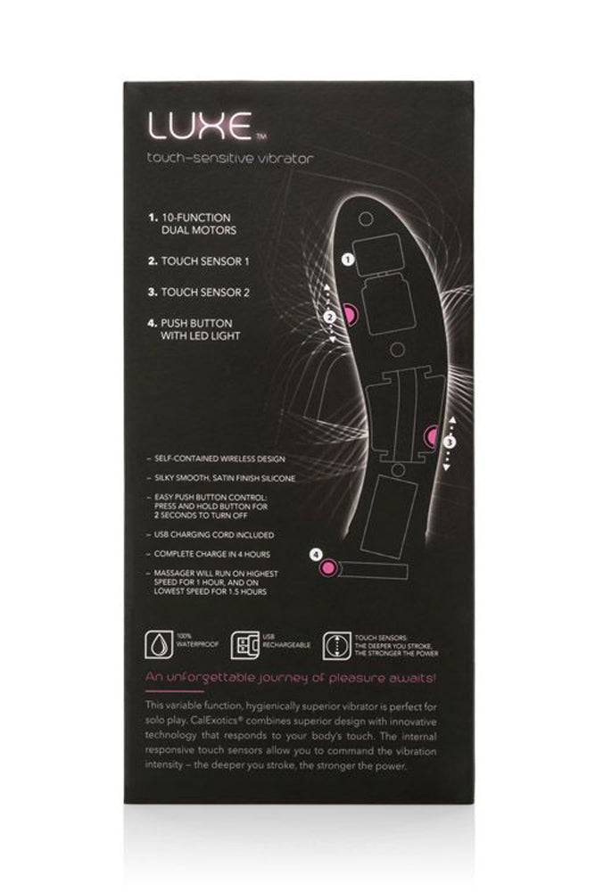 Cal Exotics - Luxe - Touch Sensitive Rabbit Vibrator - Purple - Stag Shop