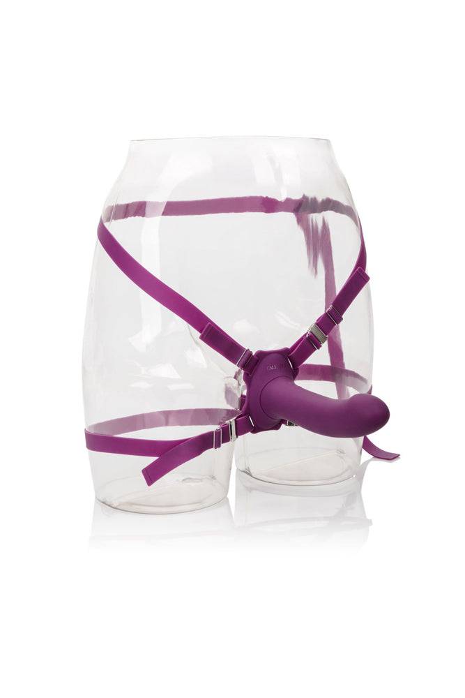 Cal Exotics - Me2 Rumbler Vibrating Strap-On - Purple - Stag Shop