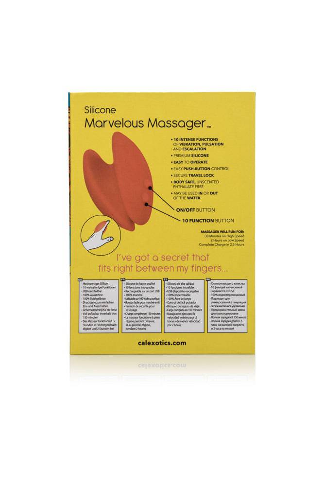 Cal Exotics - Mini Marvels - Silicone Marvelous Massager Vibrator - Orange - Stag Shop