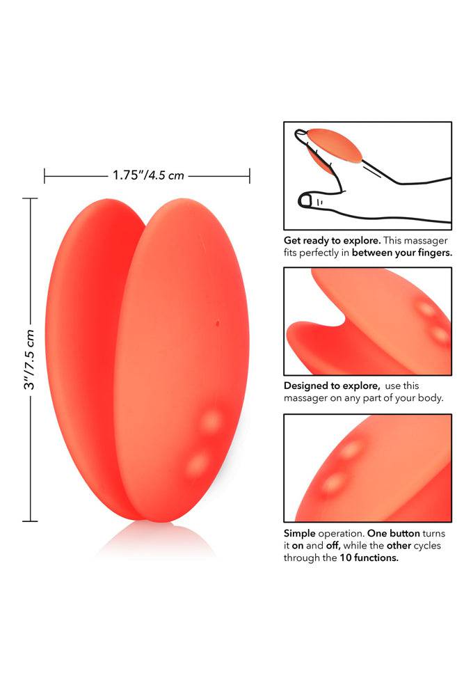 Cal Exotics - Mini Marvels - Silicone Marvelous Massager Vibrator - Orange - Stag Shop
