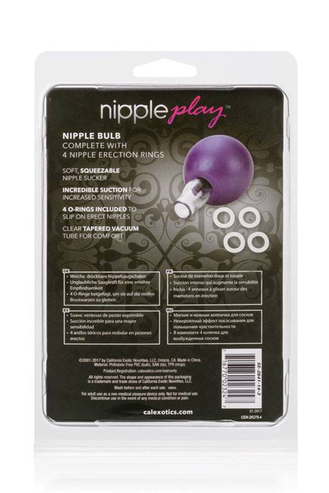 Cal Exotics - Nipple Play - Nipple Bulb Sucker - Purple - Stag Shop