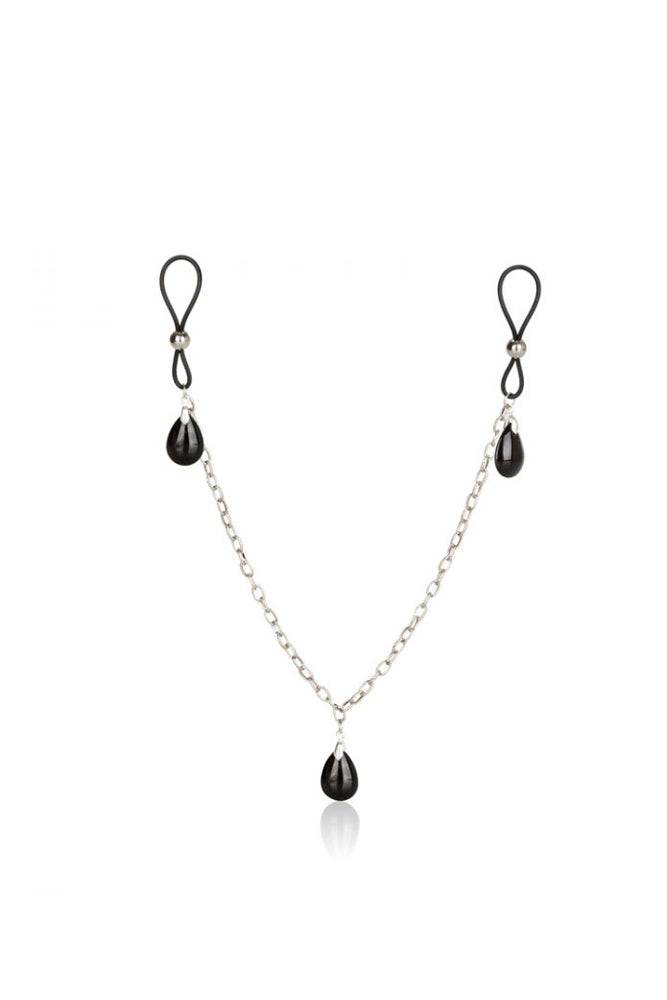 Cal Exotics - Nipple Play - Non-Piercing Nipple Chain Jewelry - Onyx - Stag Shop